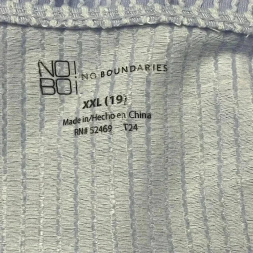 No Boundaries Junior Miss Light Blue Peasant Babydoll Ribbed Dress Size 2XL (19) - Picture 9 of 10